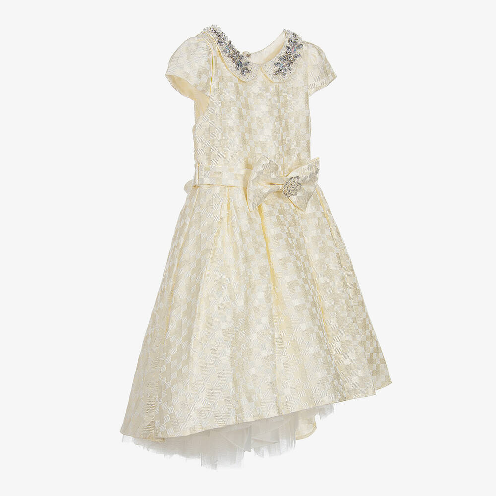 Romano Princess-Girls Ivory Jewelled Dress & Bag  | Childrensalon Outlet