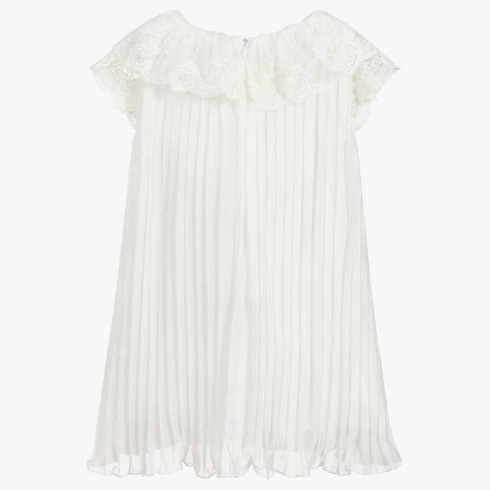 Romano Princess-فستان شيفون و دانتيل لون عاجي | Childrensalon Outlet