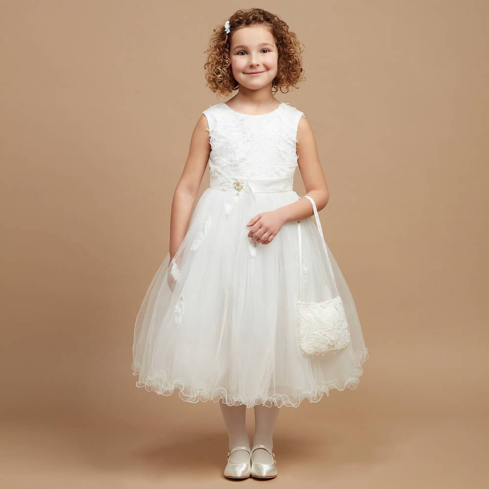 Romano-Girls Ivory Tulle Dress Set | Childrensalon Outlet