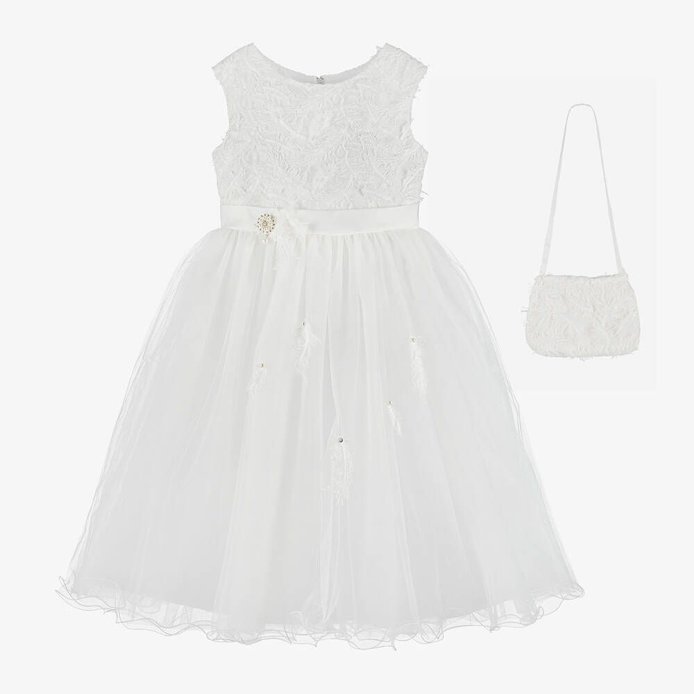 Romano-Girls Ivory Tulle Dress Set | Childrensalon Outlet