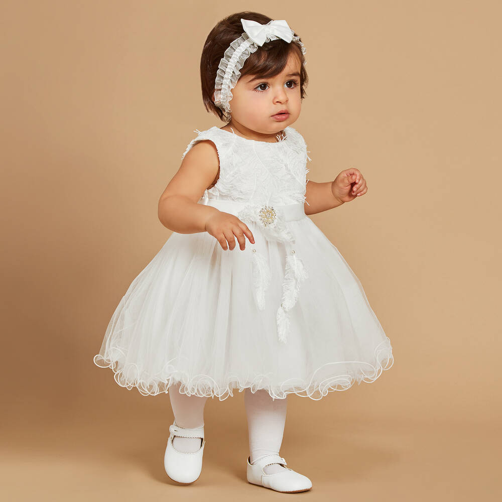 Romano-Girls Ivory Tulle Dress Set | Childrensalon Outlet