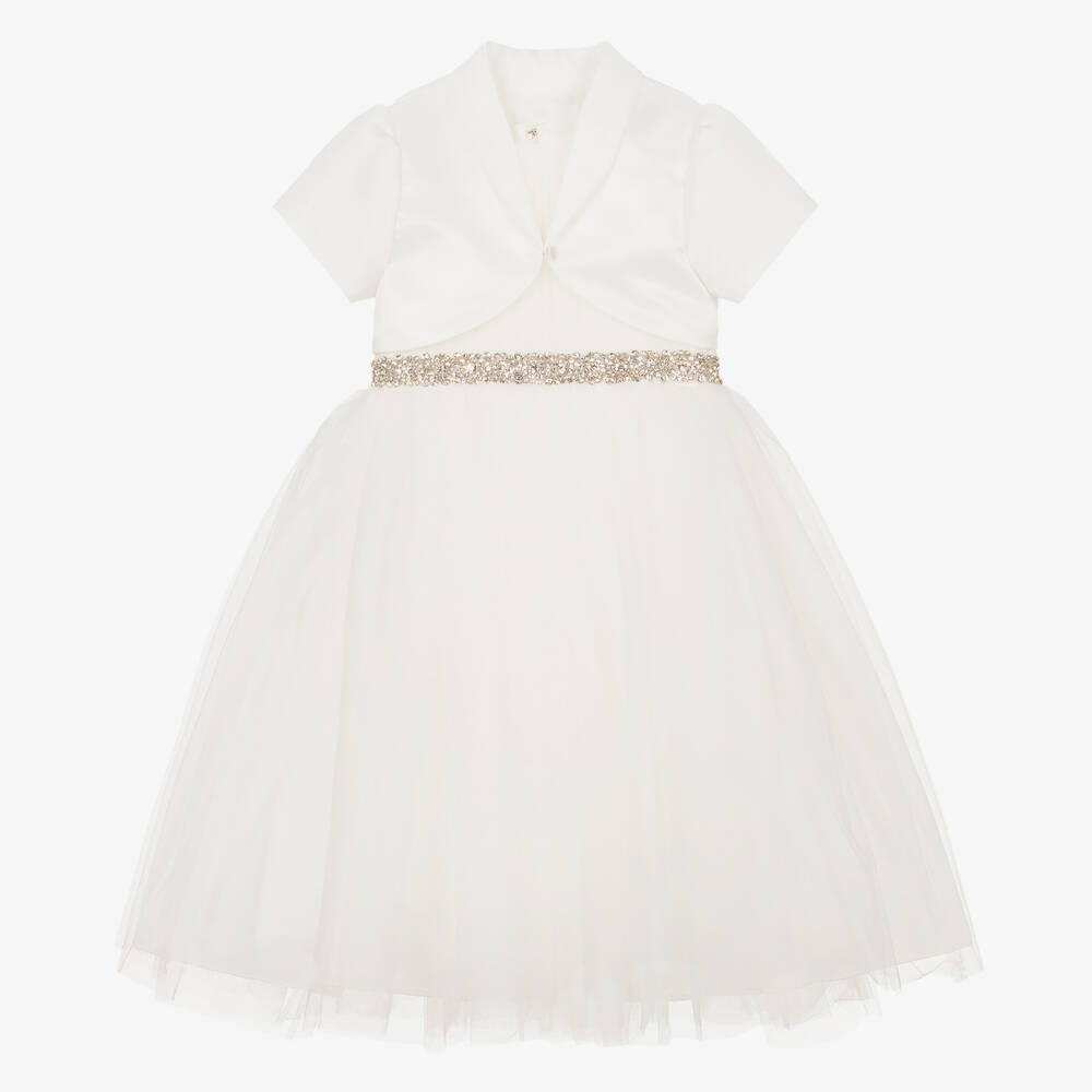 Romano-Girls Ivory Tulle Dress Set | Childrensalon Outlet