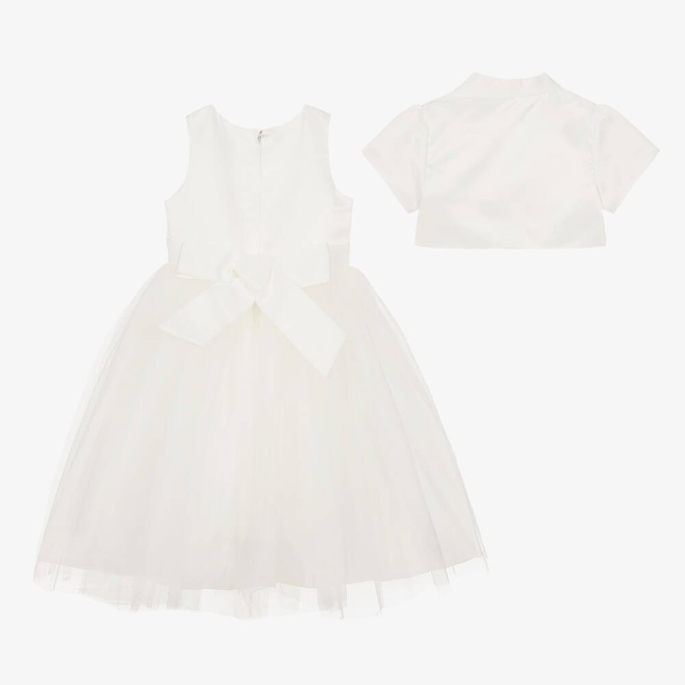 Romano-Girls Ivory Tulle Dress Set | Childrensalon Outlet
