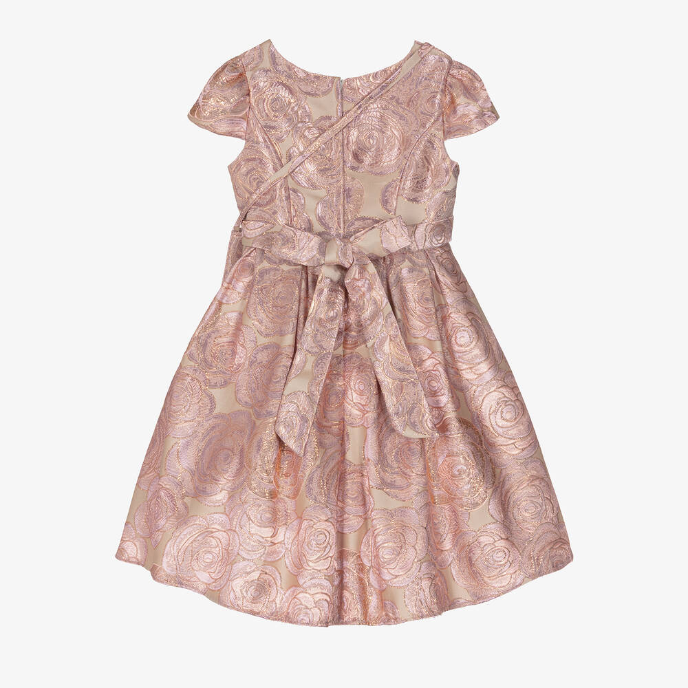 Romano-Girls Pink Brocade Dress Set | Childrensalon Outlet