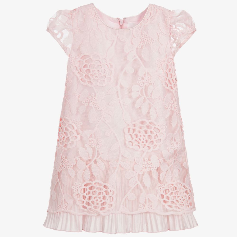 Romano-Girls Pink Floral Lace Dress | Childrensalon Outlet