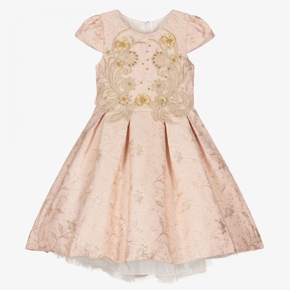 Romano Princess - Robe rose en jacquard Fille | Childrensalon