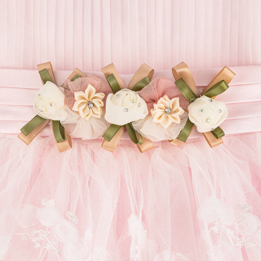 Romano-فستان دانتيل لون زهري | Childrensalon Outlet