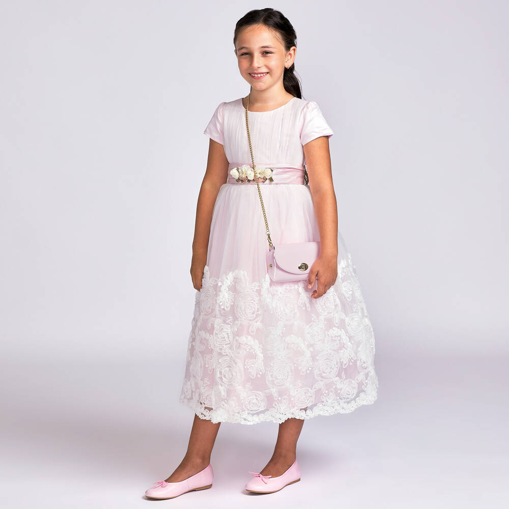 Romano-فستان دانتيل لون زهري | Childrensalon Outlet