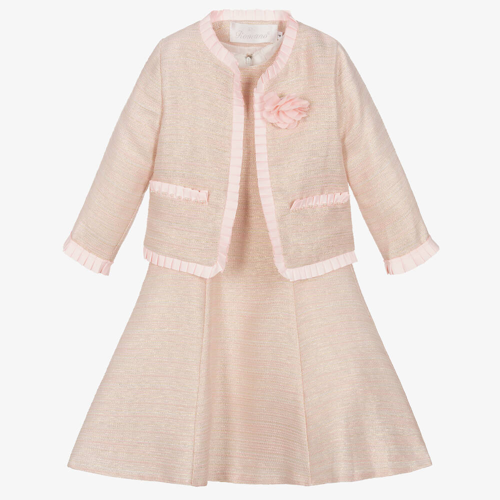 Romano-Girls Pink & Silver Dress Set | Childrensalon Outlet