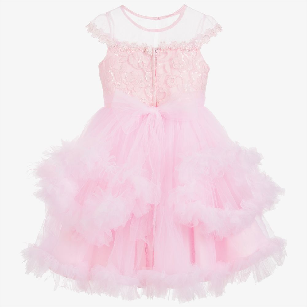 Romano-Girls Pink Tulle Dress | Childrensalon Outlet