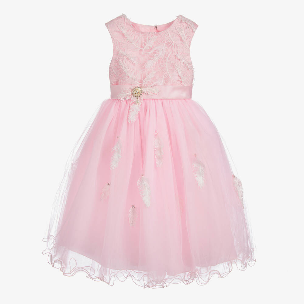 Romano - طقم فستان تول لون زهري  | Childrensalon