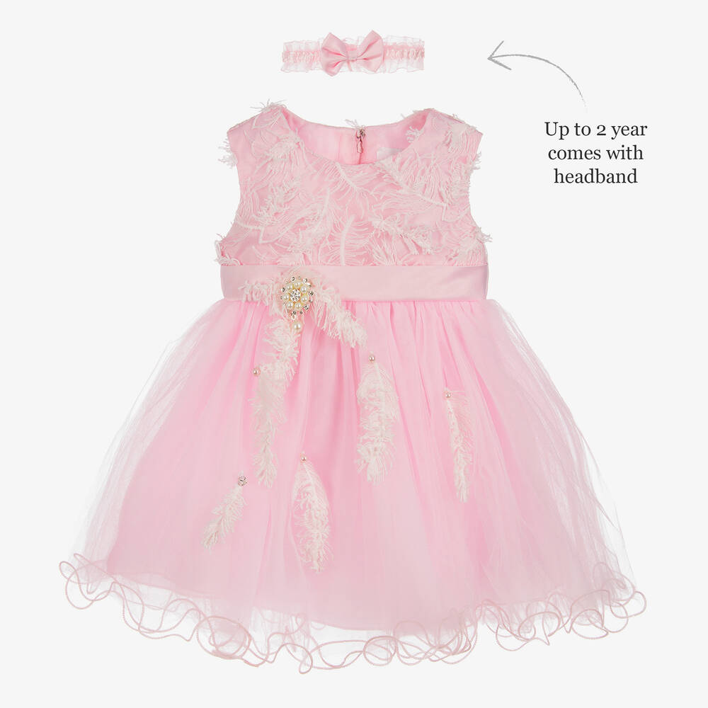 Romano-Girls Pink Tulle Dress Set | Childrensalon Outlet