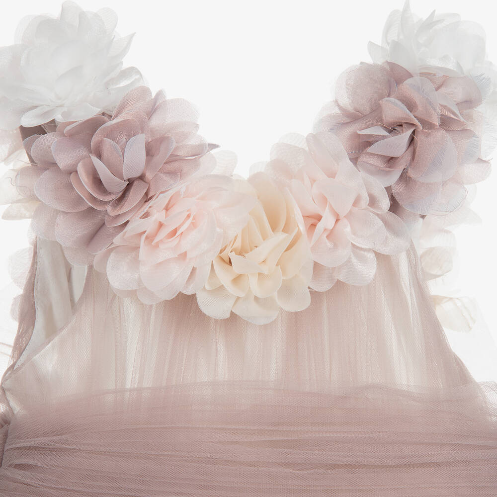 Romano Princess-Girls Pink Tulle & Satin Dress | Childrensalon Outlet