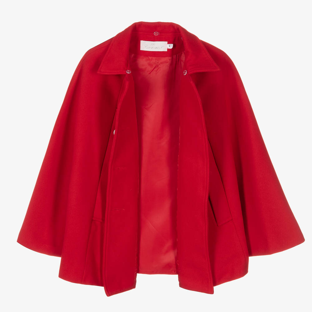 Romano-Girls Red Felted Cape | Childrensalon Outlet