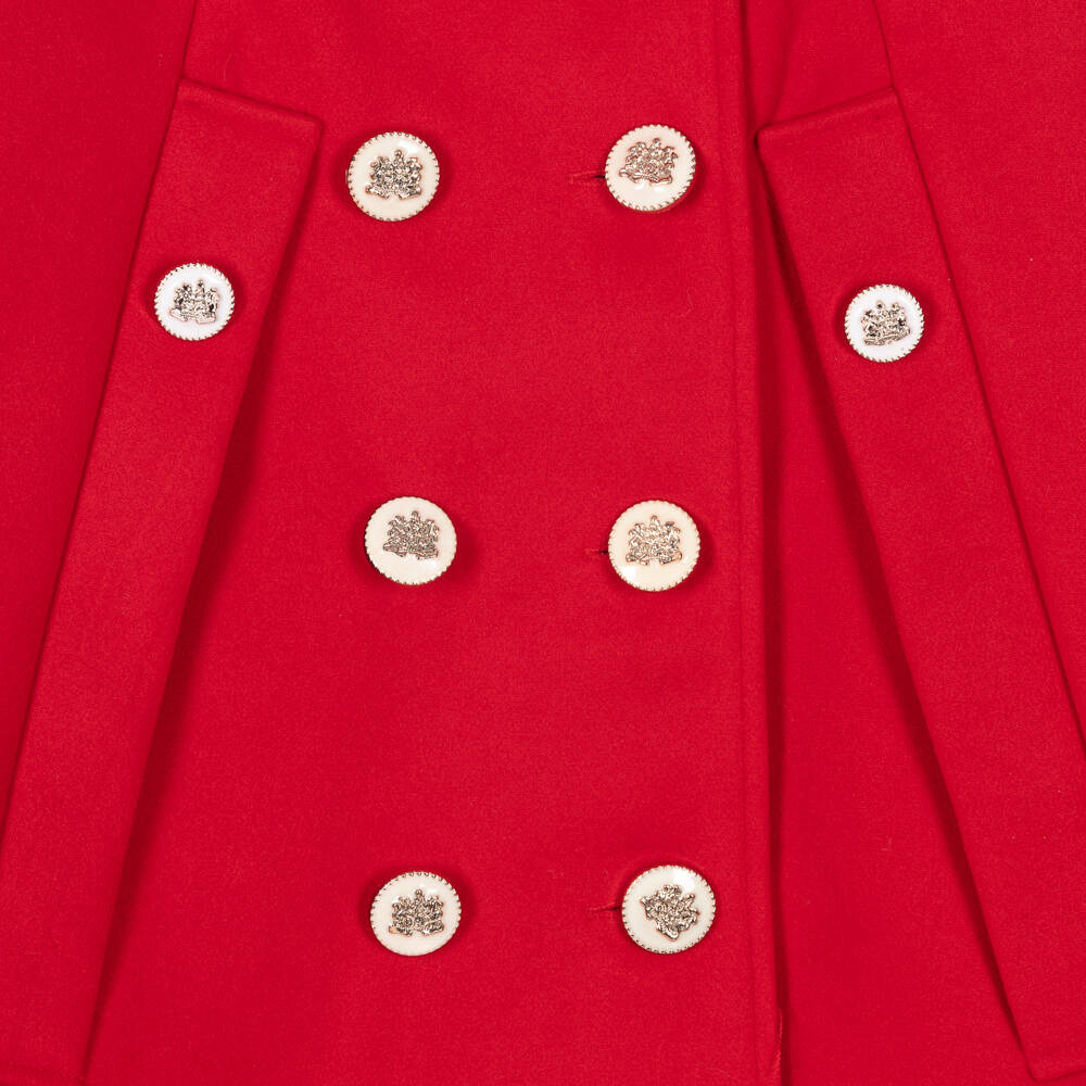 Romano-Girls Red Felted Cape | Childrensalon Outlet