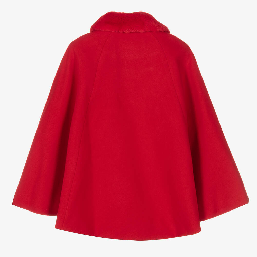 Romano-Girls Red Felted Cape | Childrensalon Outlet