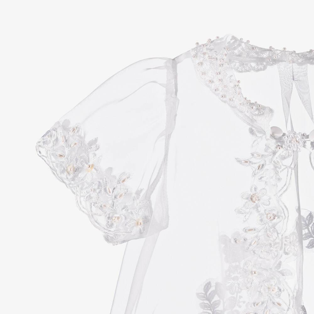 Romano-Girls White Floral Ceremony Ensemble | Childrensalon Outlet