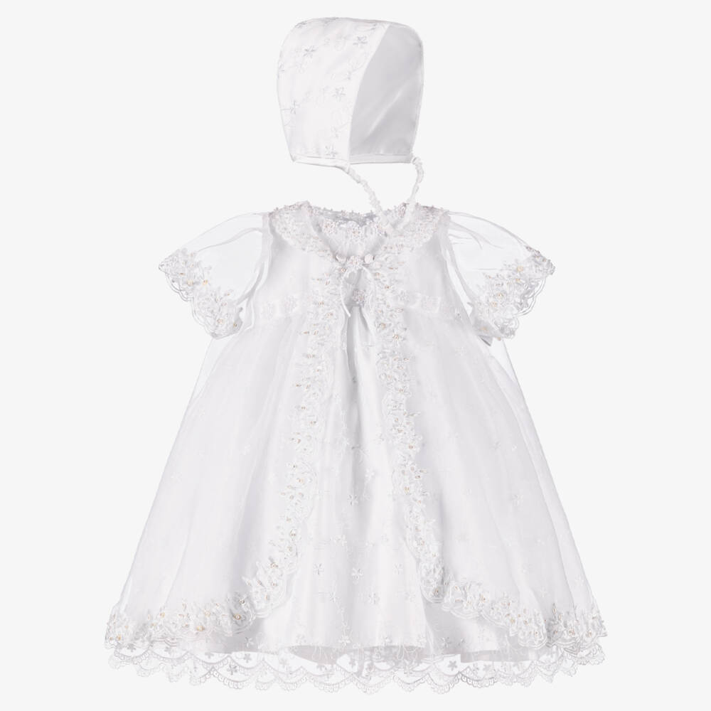 Romano-Girls White Floral Ceremony Ensemble | Childrensalon Outlet