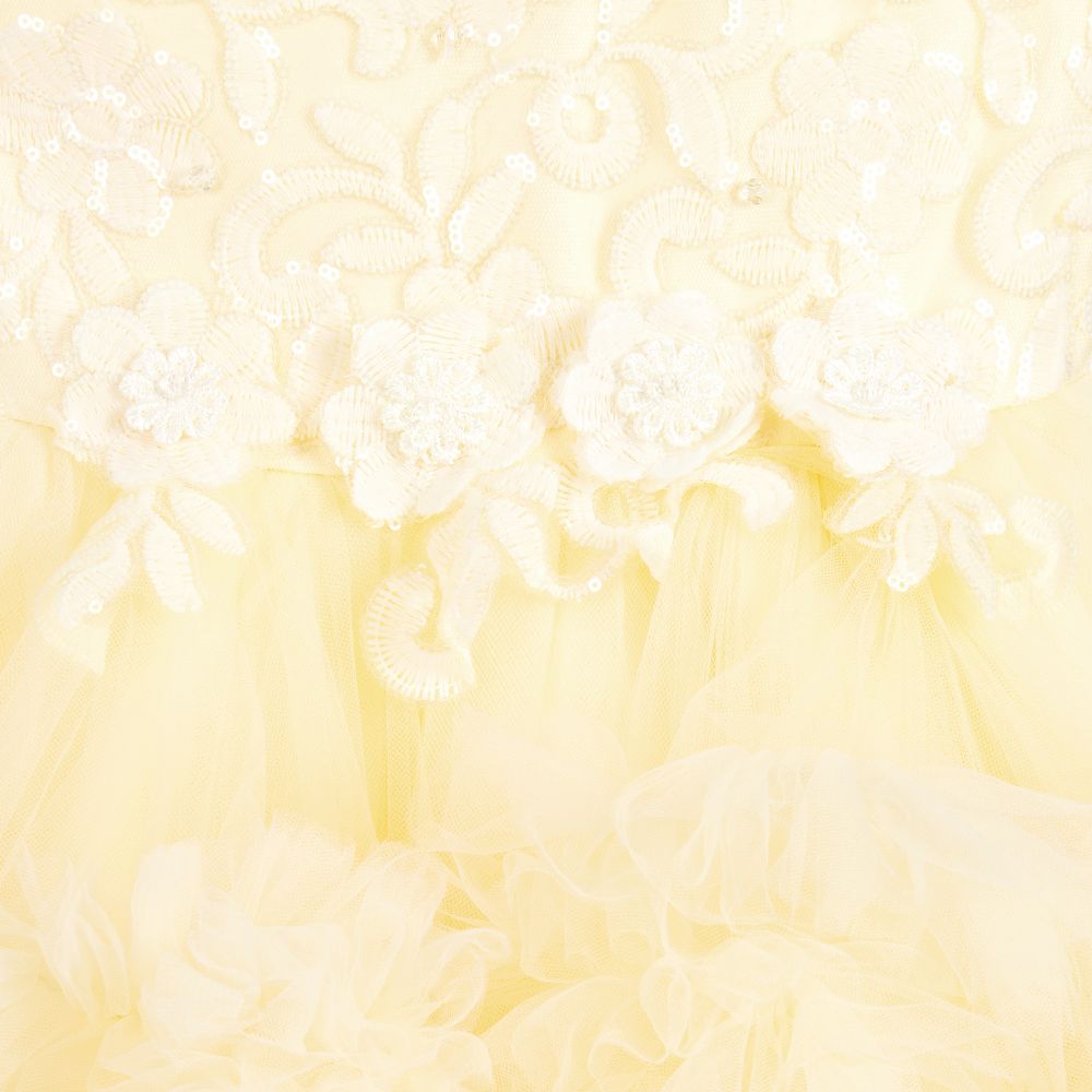 Romano-Girls Yellow Tulle Dress | Childrensalon Outlet