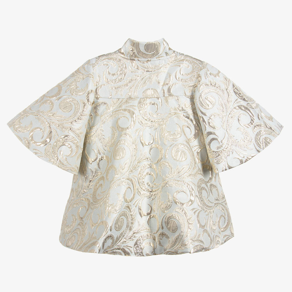 Roma e Toska Принцесса-Куртка из золотистой парчи | Childrensalon Outlet