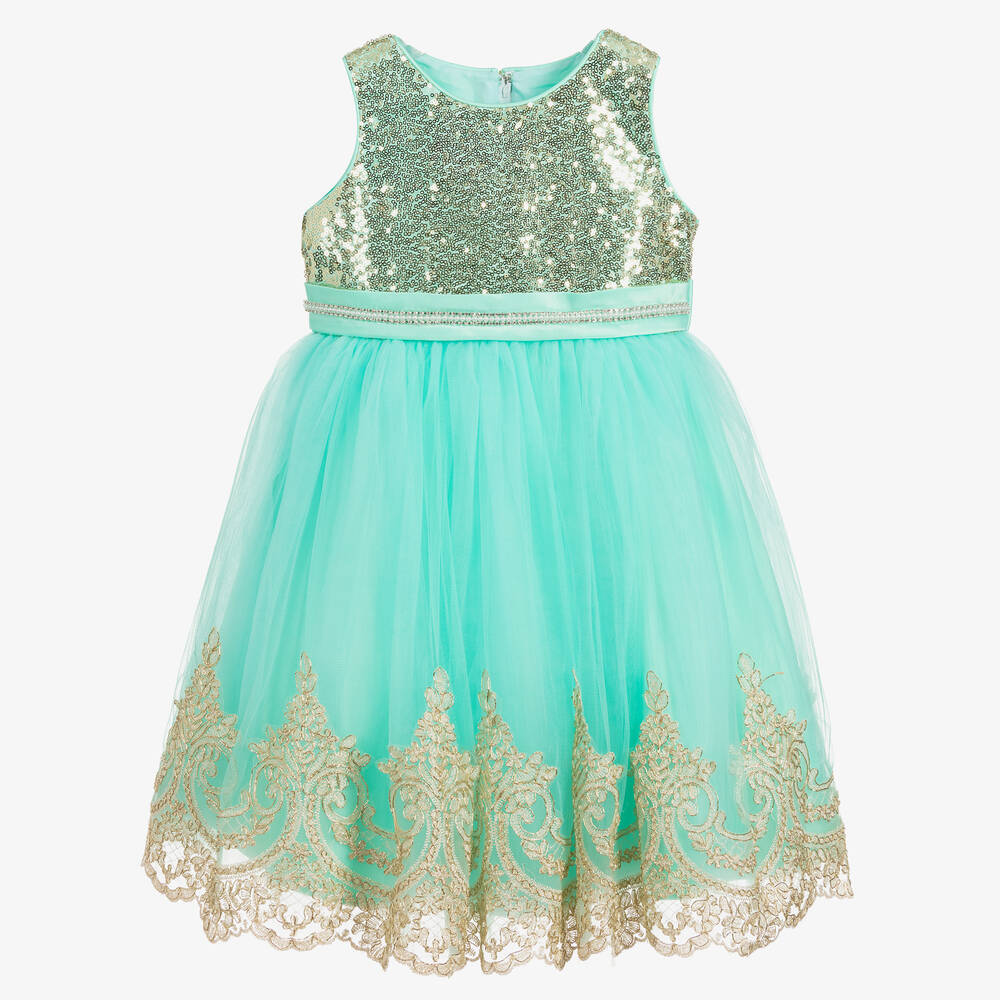 Romano Princess - Green Sequin & Tulle Dress | Childrensalon