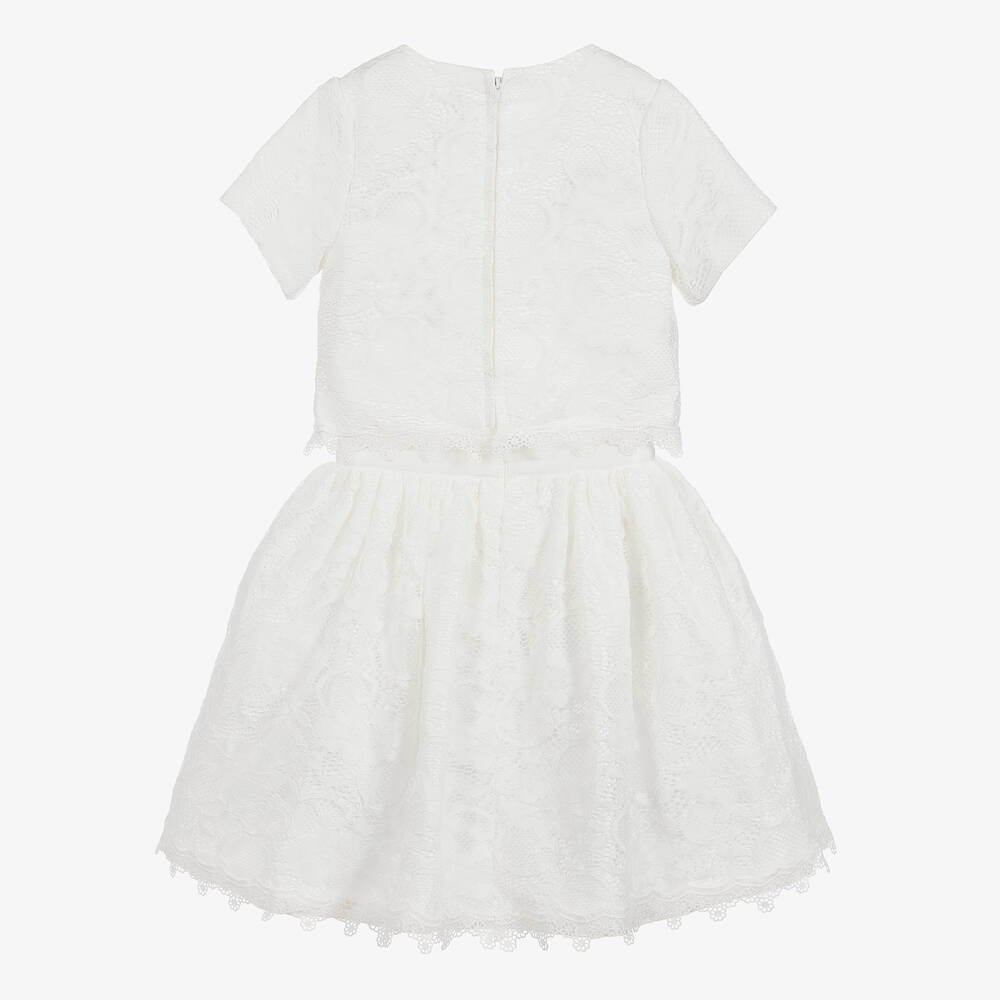 Roma e Toska Принцесса-Ivory Lace 3 Piece Outfit  | Childrensalon Outlet