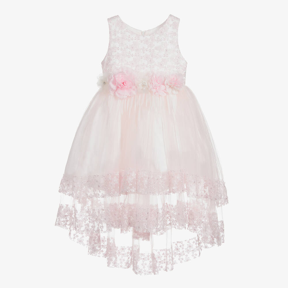 Romano Princess - Pale Pink Lace & Tulle Dress | Childrensalon