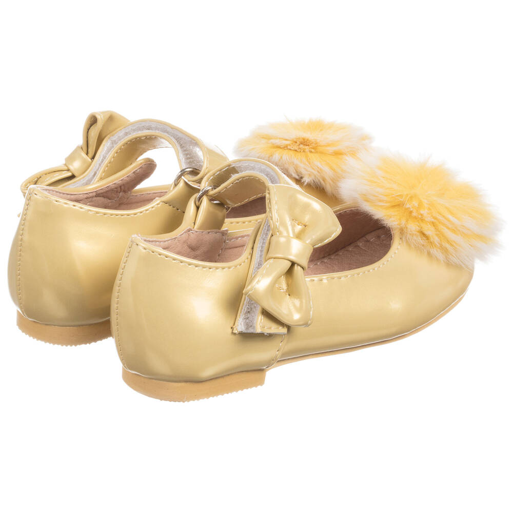 Princess - Patent Gold Shoes | Childrensalon Outlet