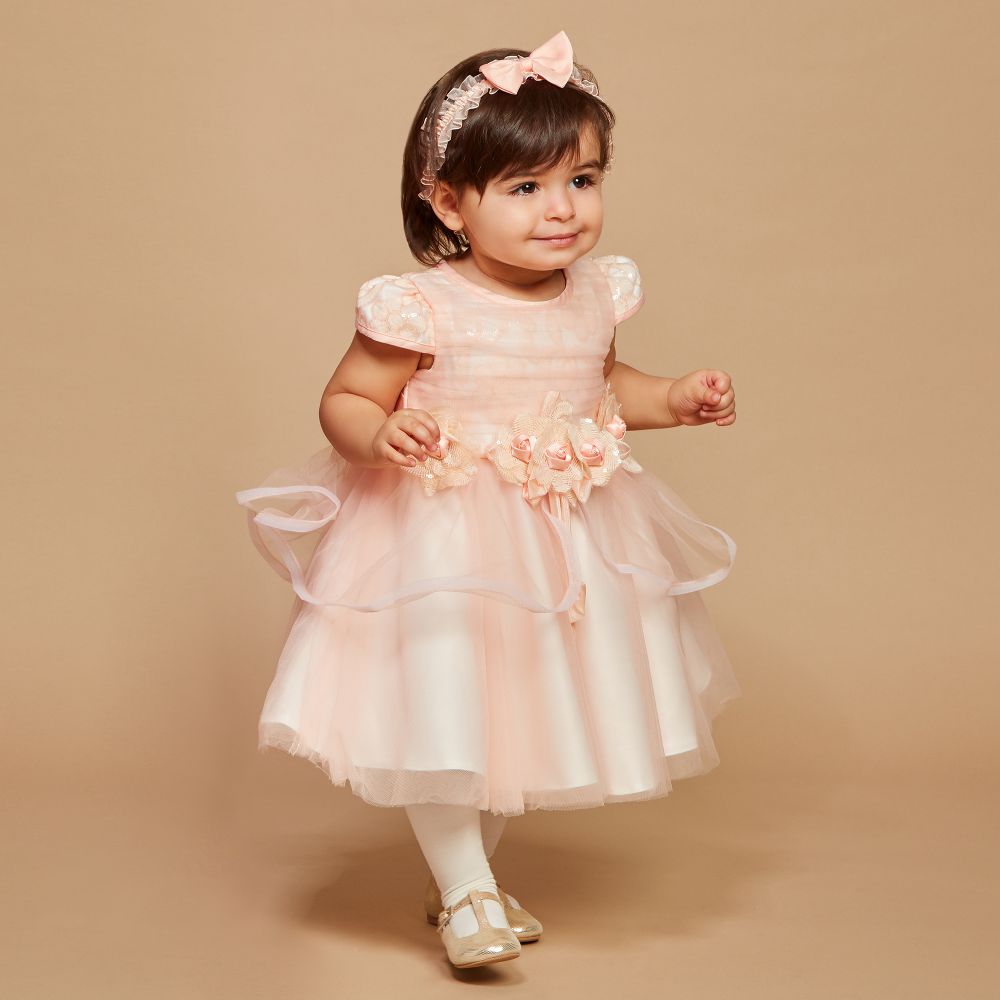 Peach dress hot sale baby girl