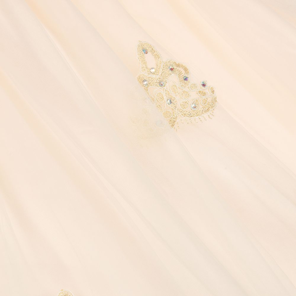 Romano Princess-فستان تول ودانتيل لون خوخي وذهبي | Childrensalon Outlet