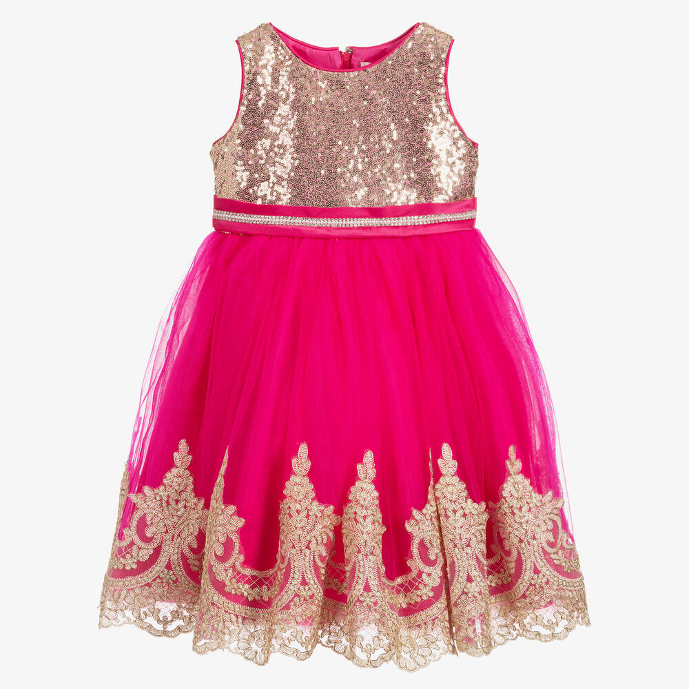 Romano Princess-Pink Sequin & Tulle Dress | Childrensalon Outlet