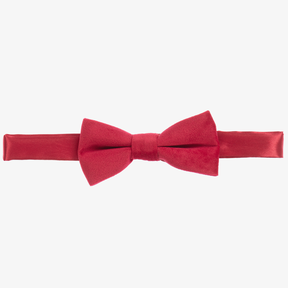 Romano - Красный бархатный галстук-бабочка (10 см) | Childrensalon