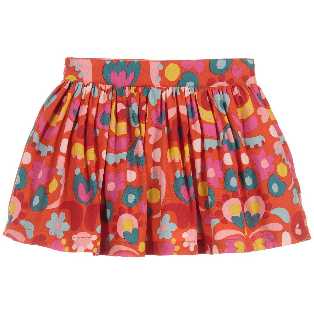 Room Seven - Girls Orange Floral Skirt | Childrensalon Outlet
