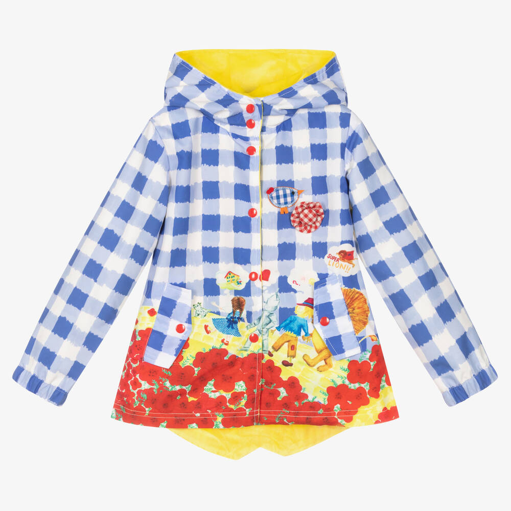 Rosalita Señoritas - Blue Check Lightweight Coat | Childrensalon