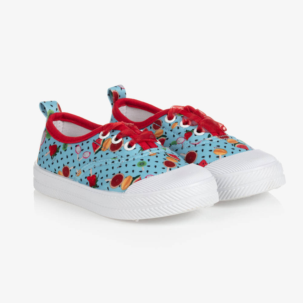 Rosalita Señoritas - Blue Fruit Canvas Trainers | Childrensalon