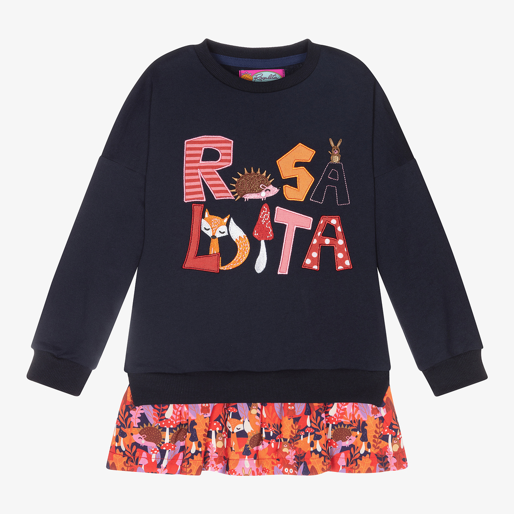 Rosalita Señoritas - Blue Logo Sweatshirt Dress | Childrensalon