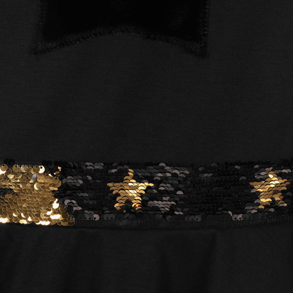 Rosalita Señoritas-Girls Black & Gold Sequin Dress | Childrensalon Outlet