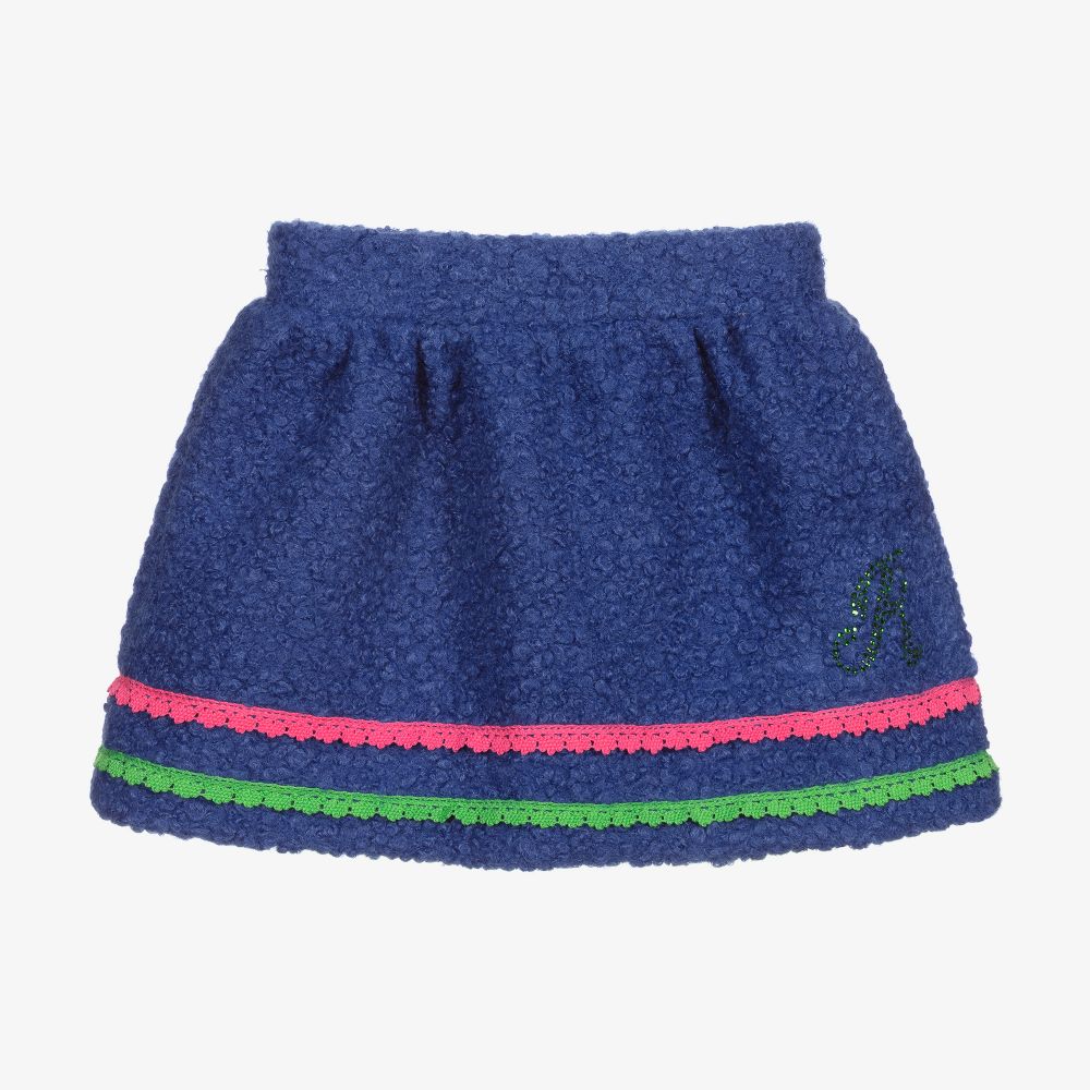 Rosalita Señoritas - Girls Blue Bouclé Skirt | Childrensalon