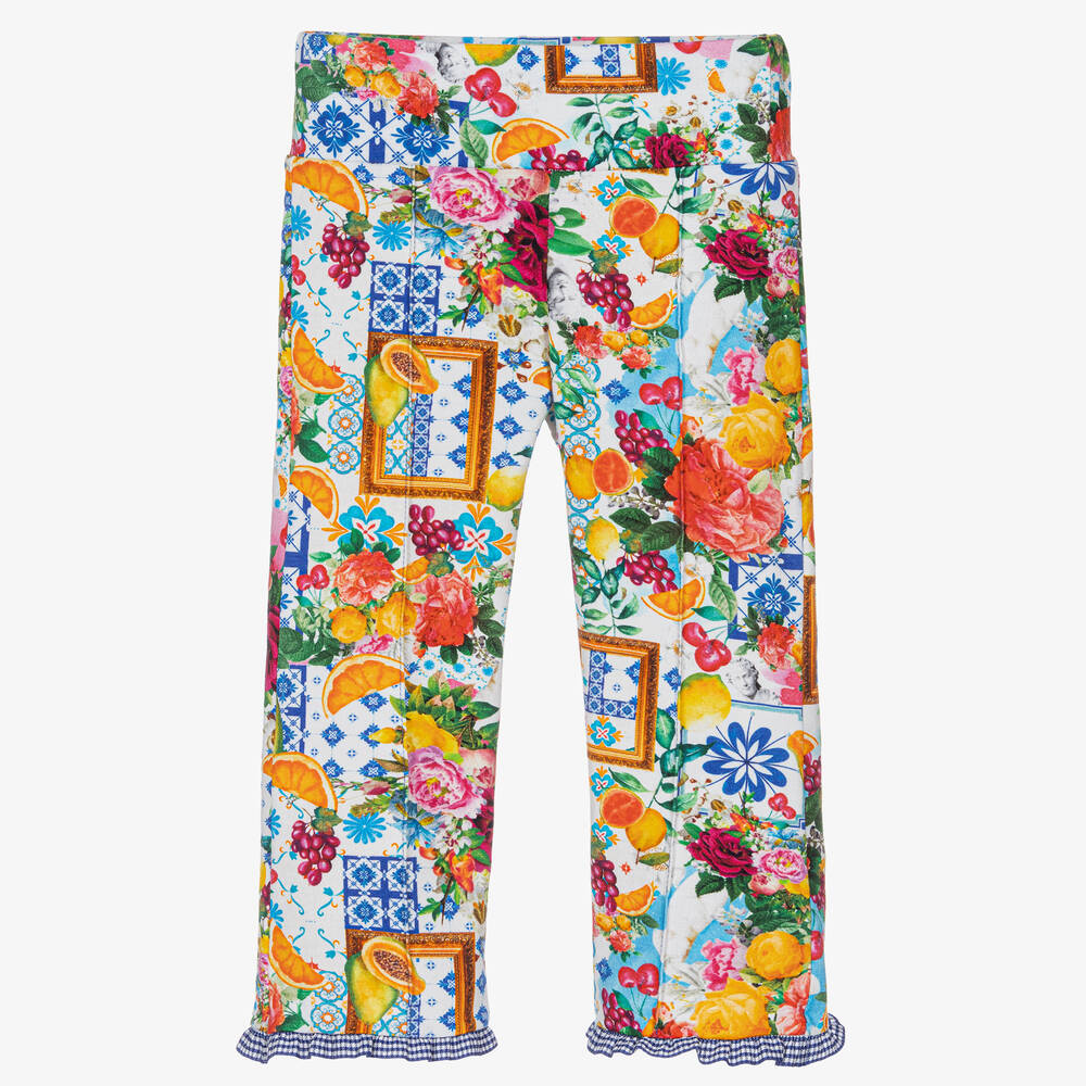 Rosalita Señoritas - Blaue Blumen- & Früchte-Leggings | Childrensalon