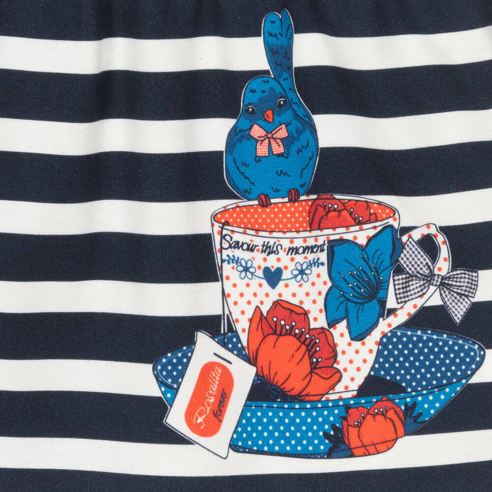 Rosalita Señoritas-Girls Blue Cotton Jersey Skirt | Childrensalon Outlet