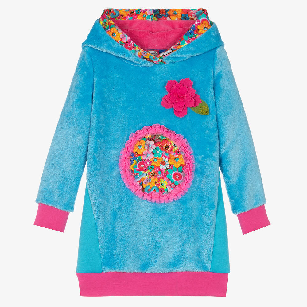 Rosalita Señoritas - Robe bleue fausse fourrure Fille | Childrensalon