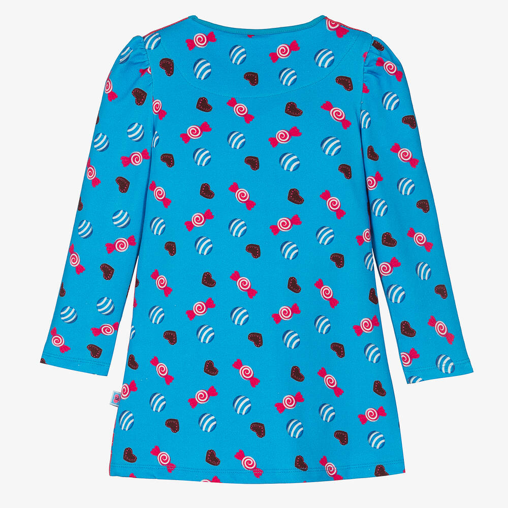 Rosalita Señoritas-Розово-голубое хлопковое платье для девочек | Childrensalon Outlet