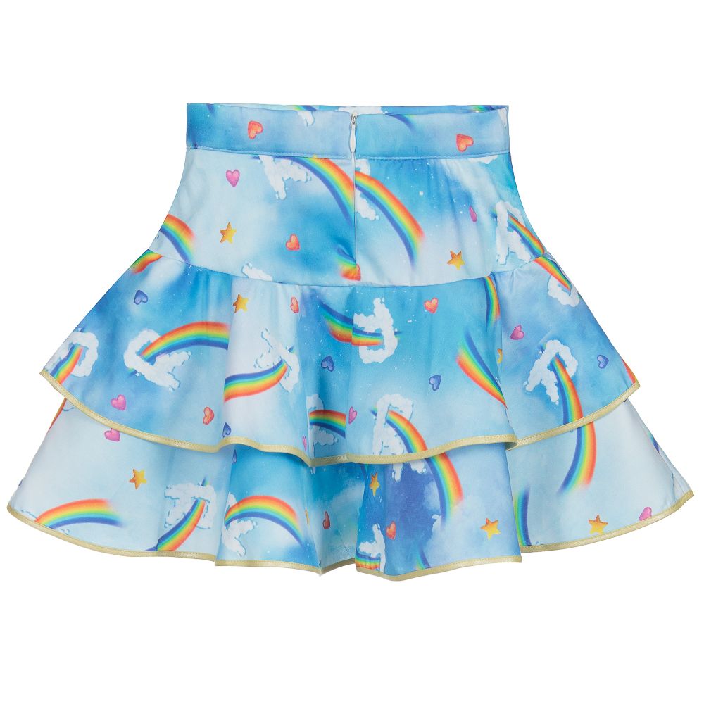 Rosalita Señoritas-Голубая юбка с радугами для девочек | Childrensalon Outlet