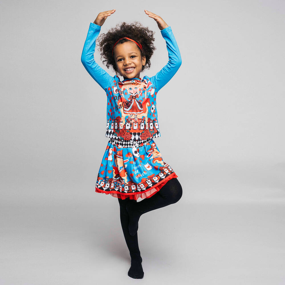 Rosalita Señoritas-تنورة جيرسي لون أزرق و أحمر | Childrensalon Outlet