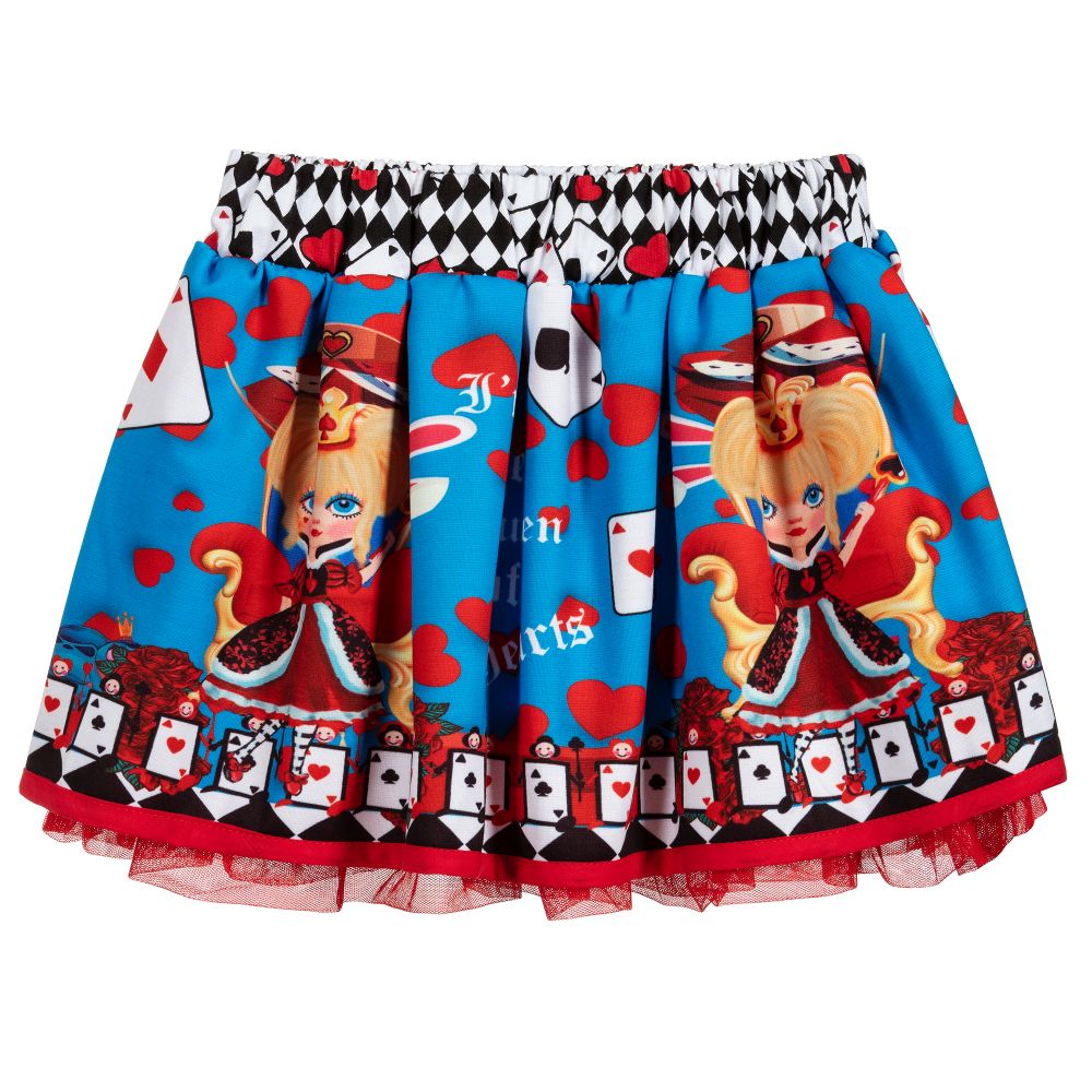 Rosalita Señoritas - Girls Blue & Red Jersey Skirt | Childrensalon
