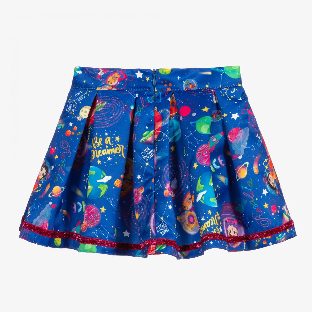Rosalita Señoritas-Синяя юбка с космическим принтом для девочек | Childrensalon Outlet
