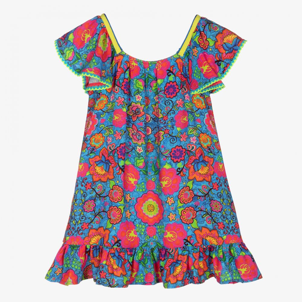 Rosalita Señoritas - Robe bleue en viscose Fille | Childrensalon