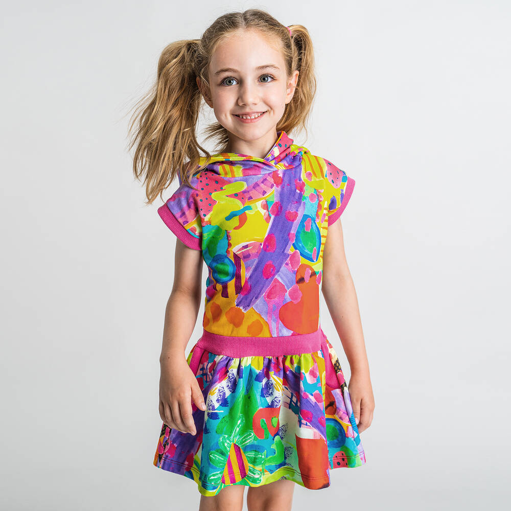 Rosalita Señoritas-Разноцветное хлопковое платье с капюшоном | Childrensalon Outlet
