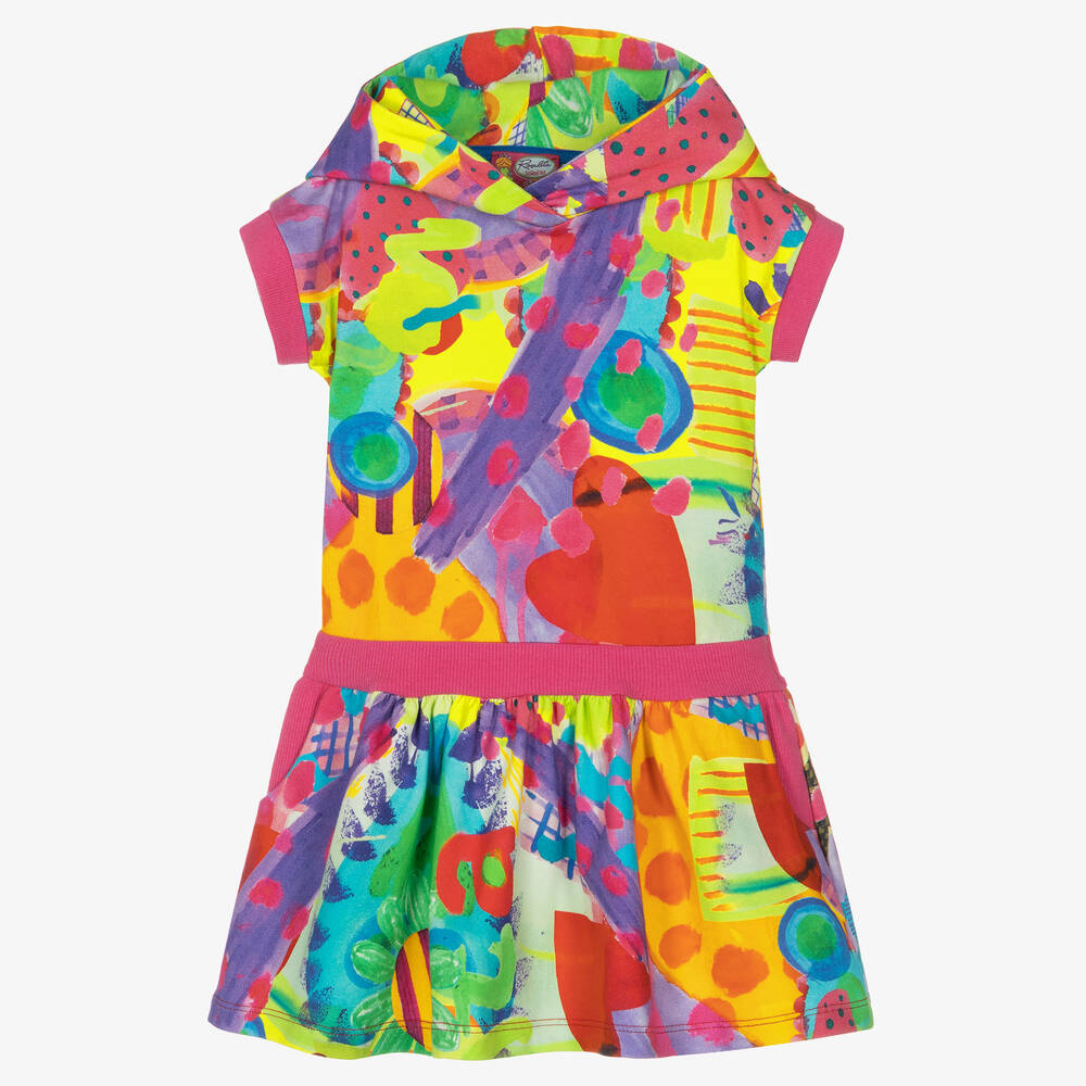 Rosalita Señoritas - فستان هودي قطن جيرسي بطبعة ملونة | Childrensalon