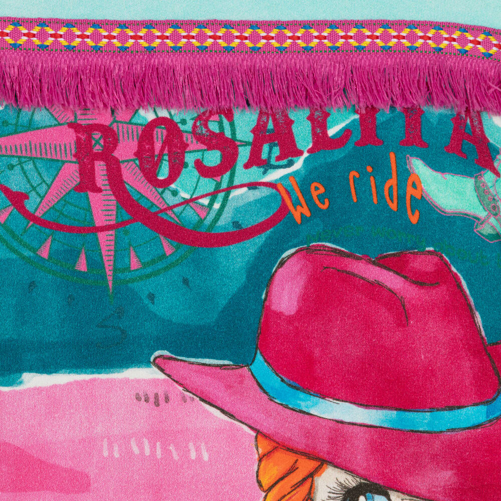 Rosalita Señoritas-Зелено-розовое хлопковое платье для девочек | Childrensalon Outlet